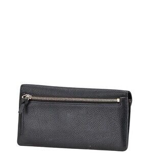 Chloe black flap wallet Georgia leather double long